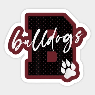 Bulldogs football bulldog baseball Sticker